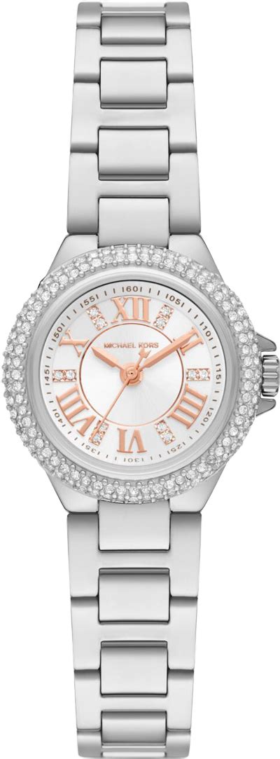 camille pave silver tone watch.